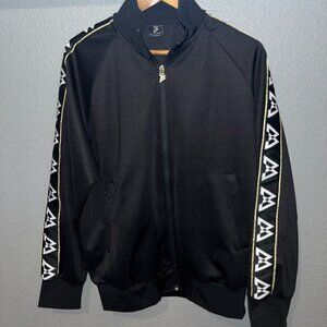 BEAST MODE Marshawn Lynch Men's Black Full Zip Track Jacket Logo Banner Sleeves